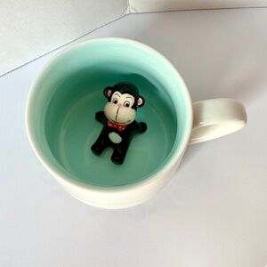 Ceramic Mug with Monkey Inside